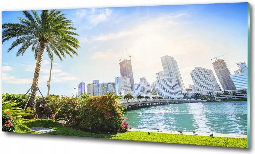 Fotó vászonkép edzett üveg New York 125x50