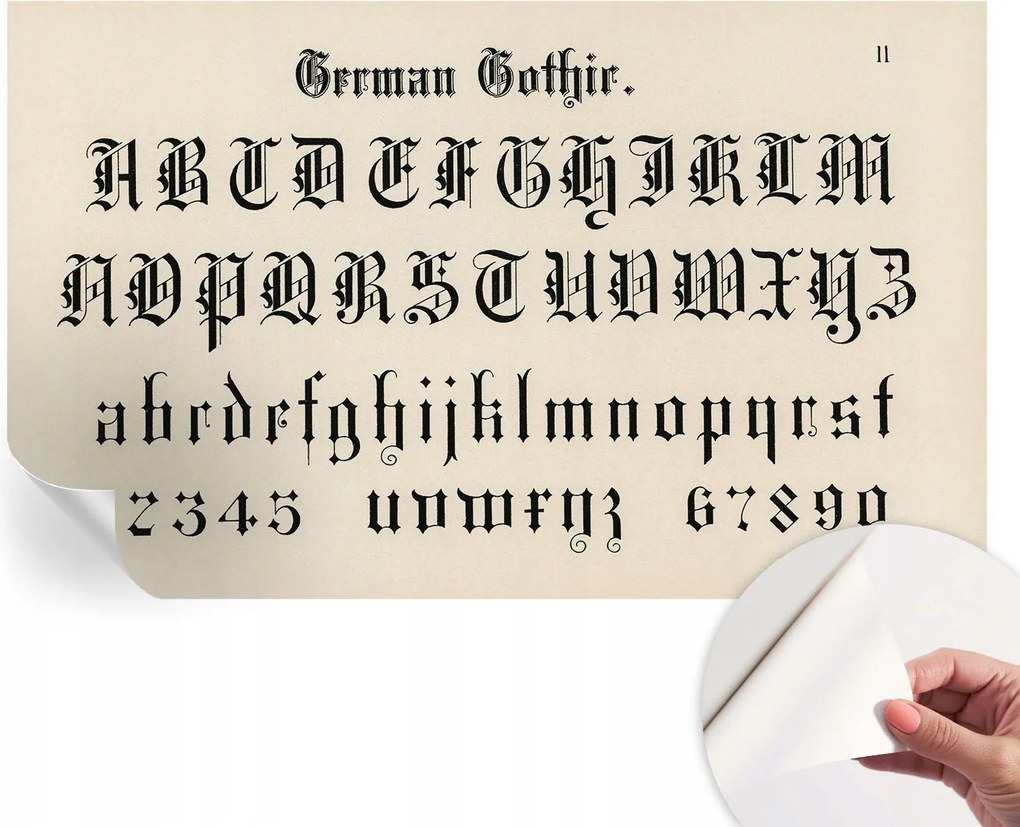 Öntapadós tapéta Fali furnér 3D hatás Gótikus betűk 416x254 cm