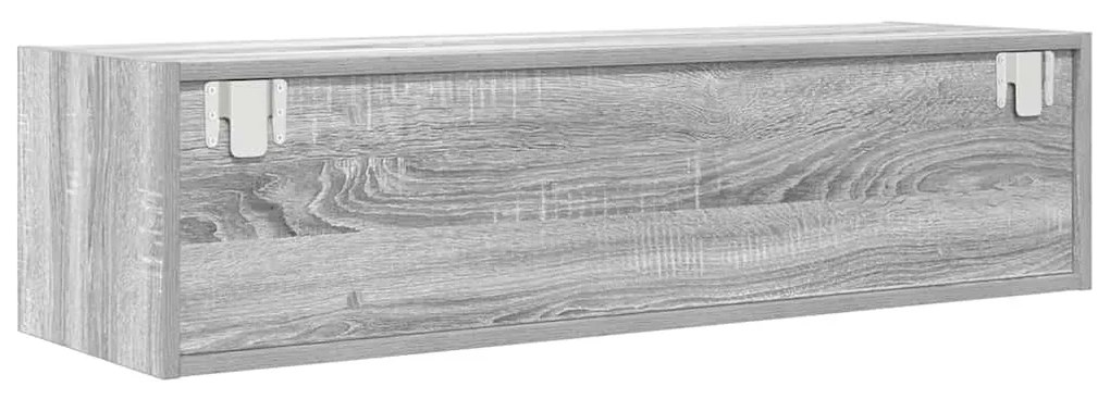 szürke sonoma színű szerelt fa TV-szekrény 100x31x25,5cm