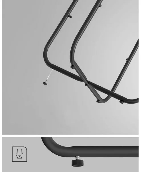 NOIRA oldalsó asztal fekete/szürke