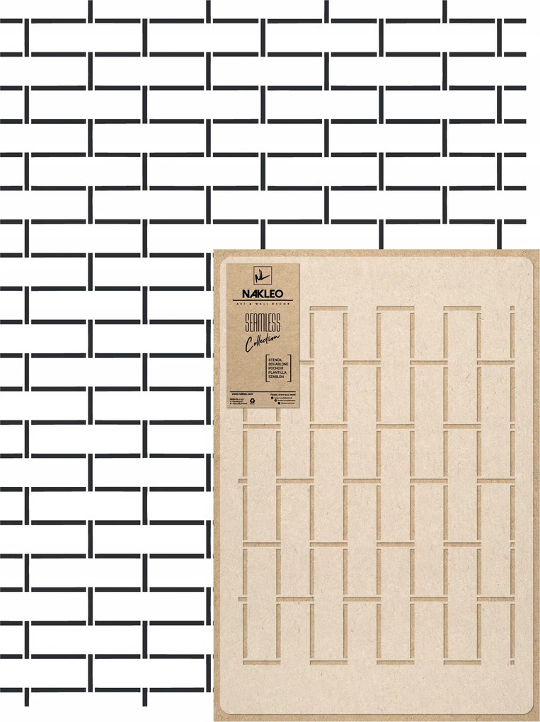 Festősablon Ismételhető Többször felhasználható 59x95cm Tapéta Fal Tégla Fal