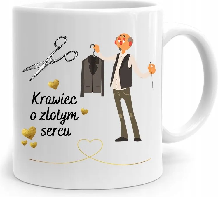 Ajándék Bögre Arany Szívű Varrónőnek, fényképes nyomattal