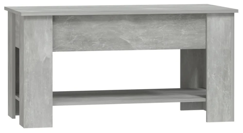 betonszürke szerelt fa dohányzóasztal 101 x 49 x 52 cm