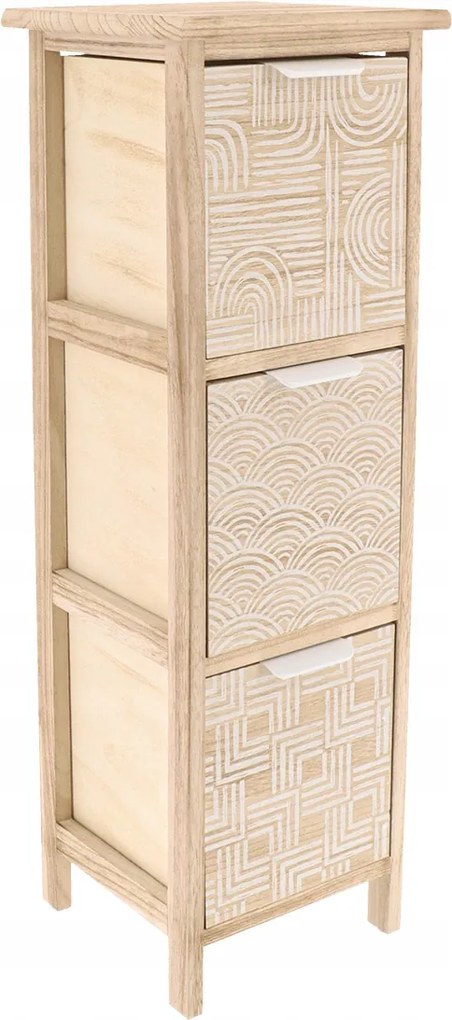 Zaro1 fürdőszobai könyvespolc 3 fiókkal stílusos fa dekoratív nagy