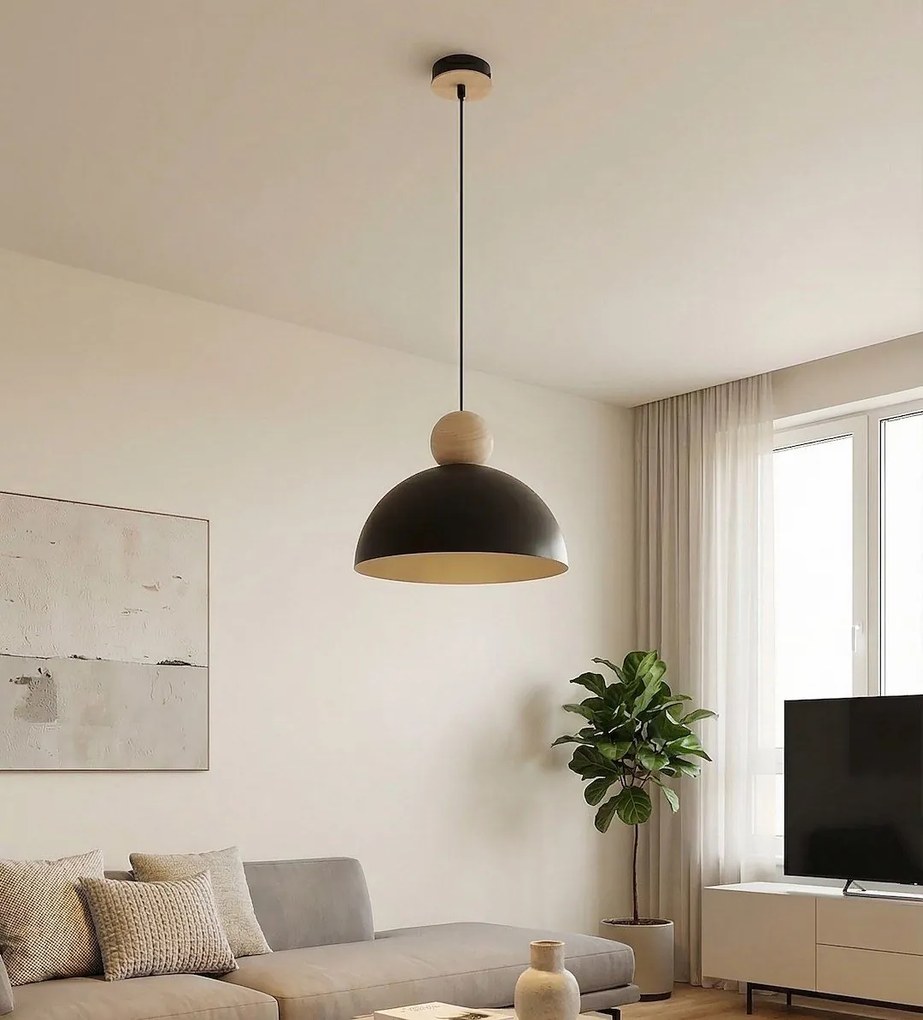 Emibig modern skandináv függeszték kaki fekete emi1676/1m