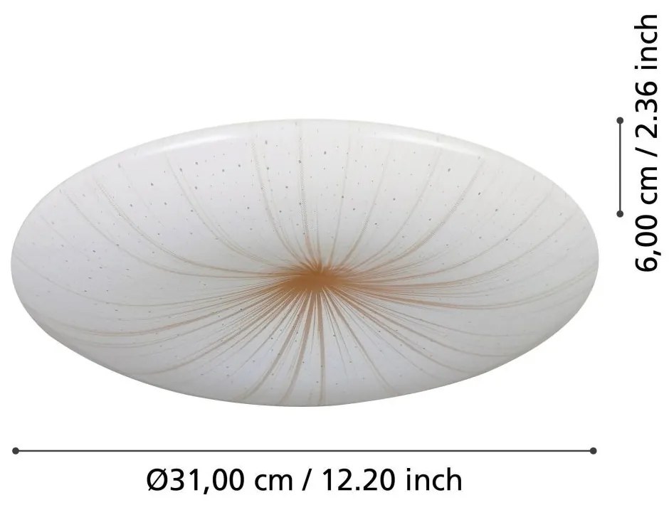 Eglo NIEVES 1 900498 fali/mennyezeti lámpa, 10W LED, 3000K, 1100 lm
