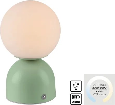 Schöner Wohnen 19218-43 - LED dimmelhető asztali lámpa RUDI LED/1,2W/5V zöld