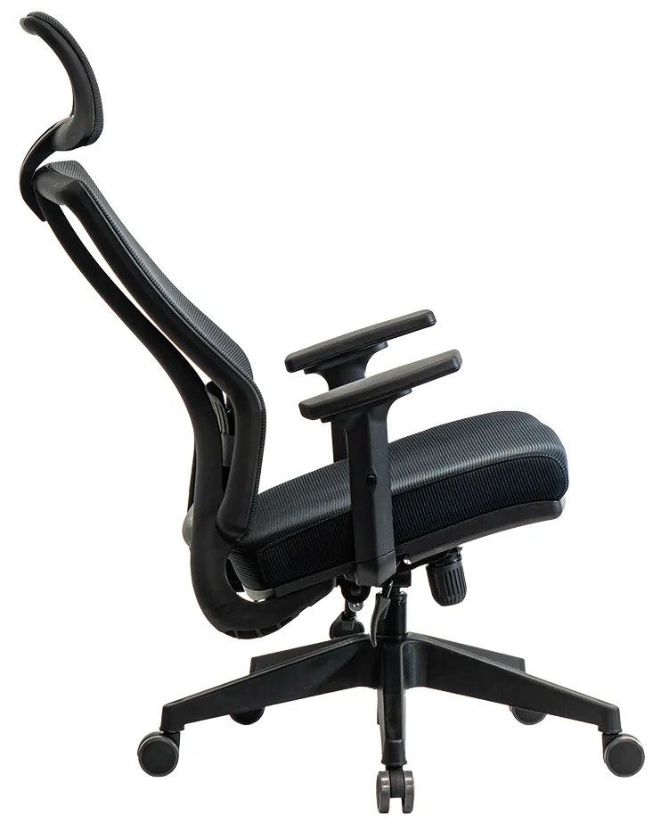Ello ergonomikus irodai forgószék deréktámasszal, fejtámasszal, 3D Air mesh hálós