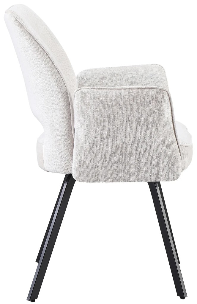 MAZZONI EXPORT TULIP Világos Beige (UF980-02 szövet) - MODERN KÁRPITOZOTT KARFÁS SZÉK NAPPALIBA/ÉTKEZŐBE/LOFT IRODÁBA