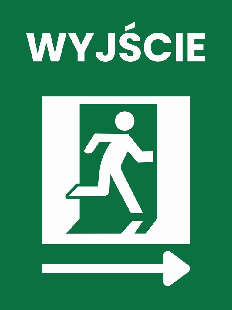 Fém poszter információs kijárat 30x40