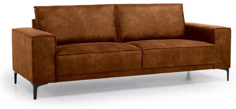 Konyakbarna bőrutánzat kanapé 224 cm Copenhagen – Scandic