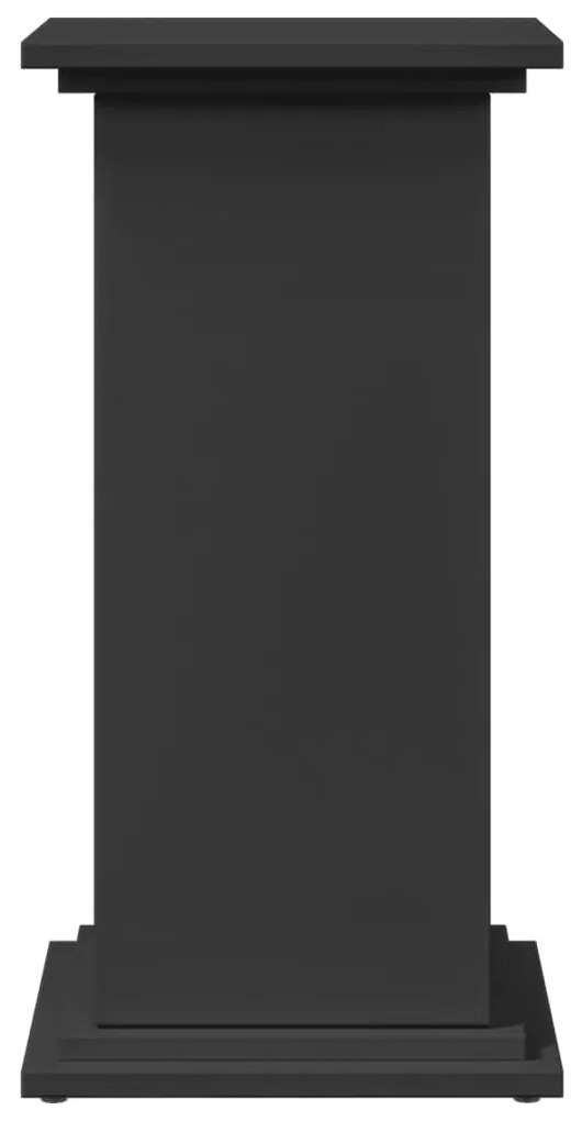 fekete szerelt fa bemutatóállvány tárolóval 31 x 30 x 60 cm