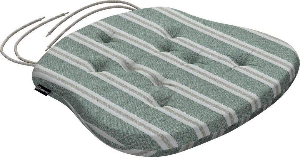 Filip székpárna 41x38 zöld-bézs csíkos