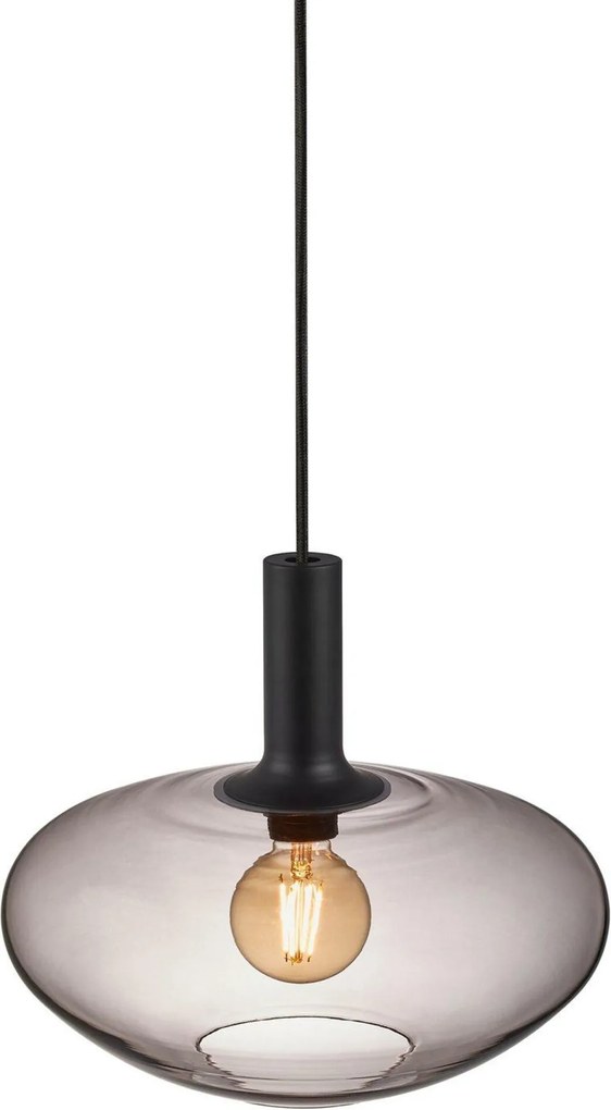 Nordlux Alton 35 függeszték E27 60W füstüveg fekete 35cm