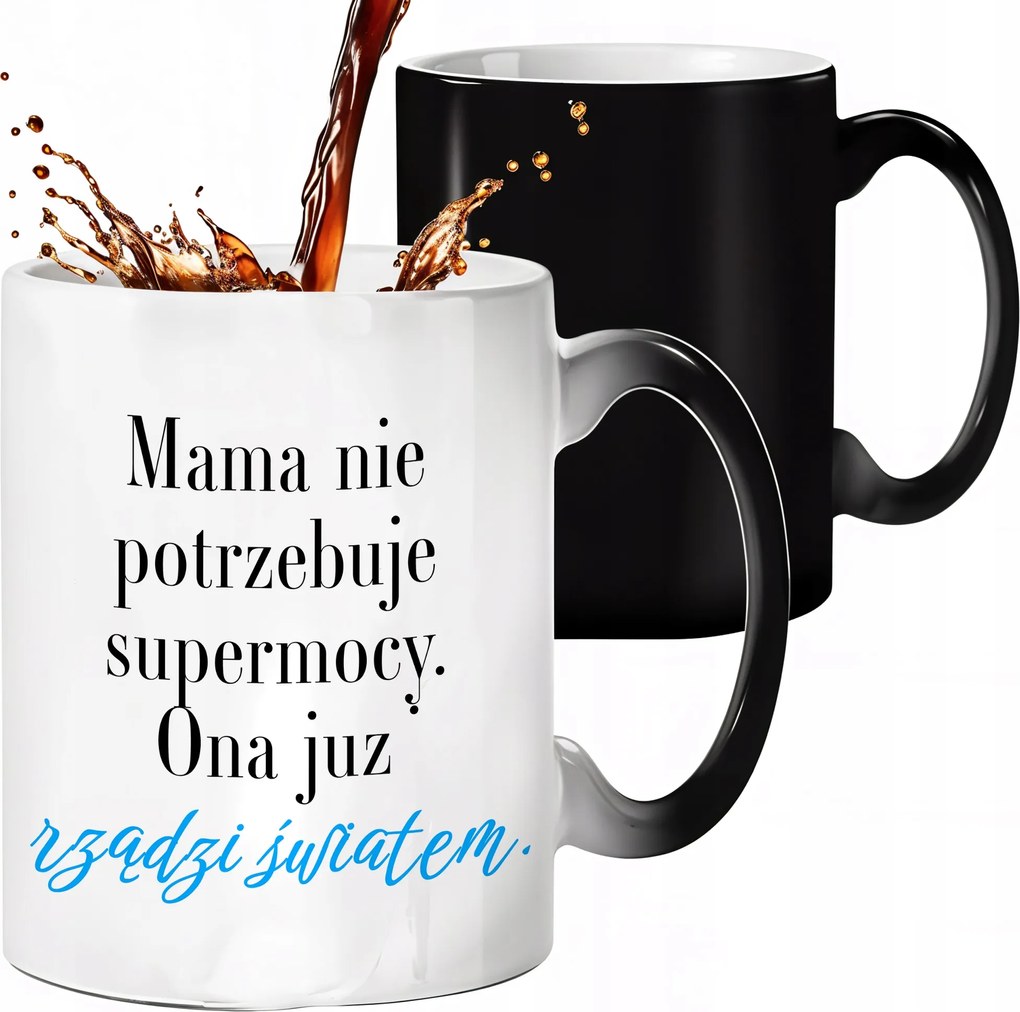 Mágikus Bögre Fekete Matt Anya Uralja A Világot Vicces Ajándék Anyának