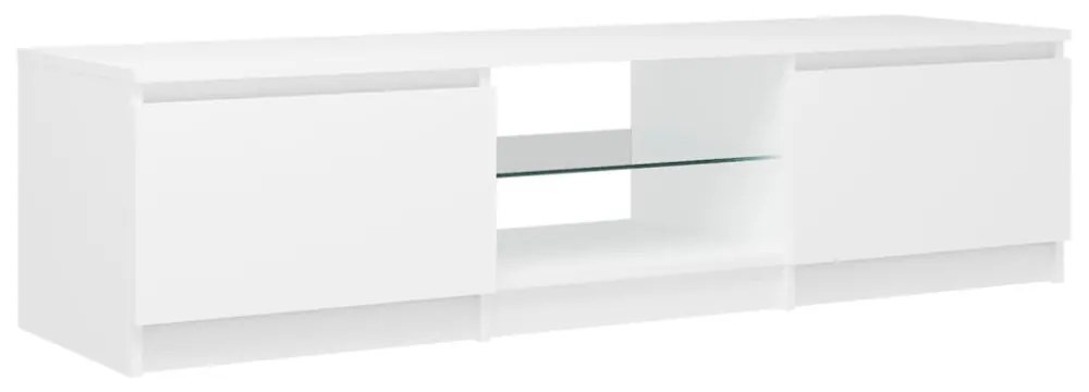 fehér TV-szekrény LED lámpákkal 140 x 40 x 35,5 cm
