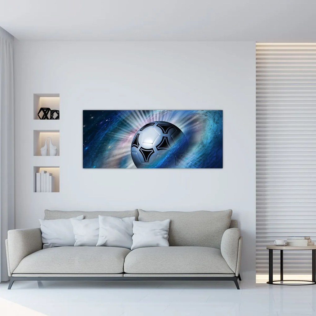 Kép - Futball a térben (120x50 cm)