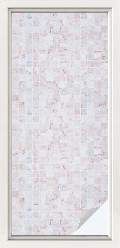 Ablakfólia öntapadós adatvédelem kő mozaik 50x116