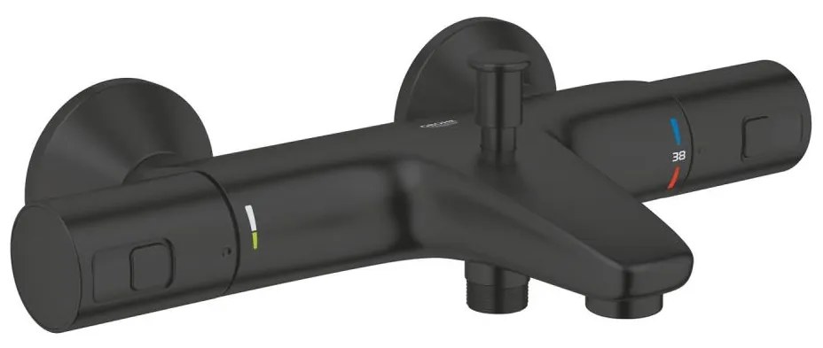 GROHE 345982430 - Termosztátos kádcsaptelep PRECISION START 168 mm fekete