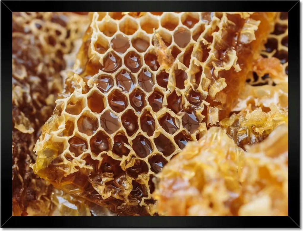 Poszterek keretben 40x30 Sárga méhsejt