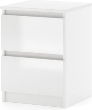 SIMPLE Komoda 40 2S biały/biały połysk