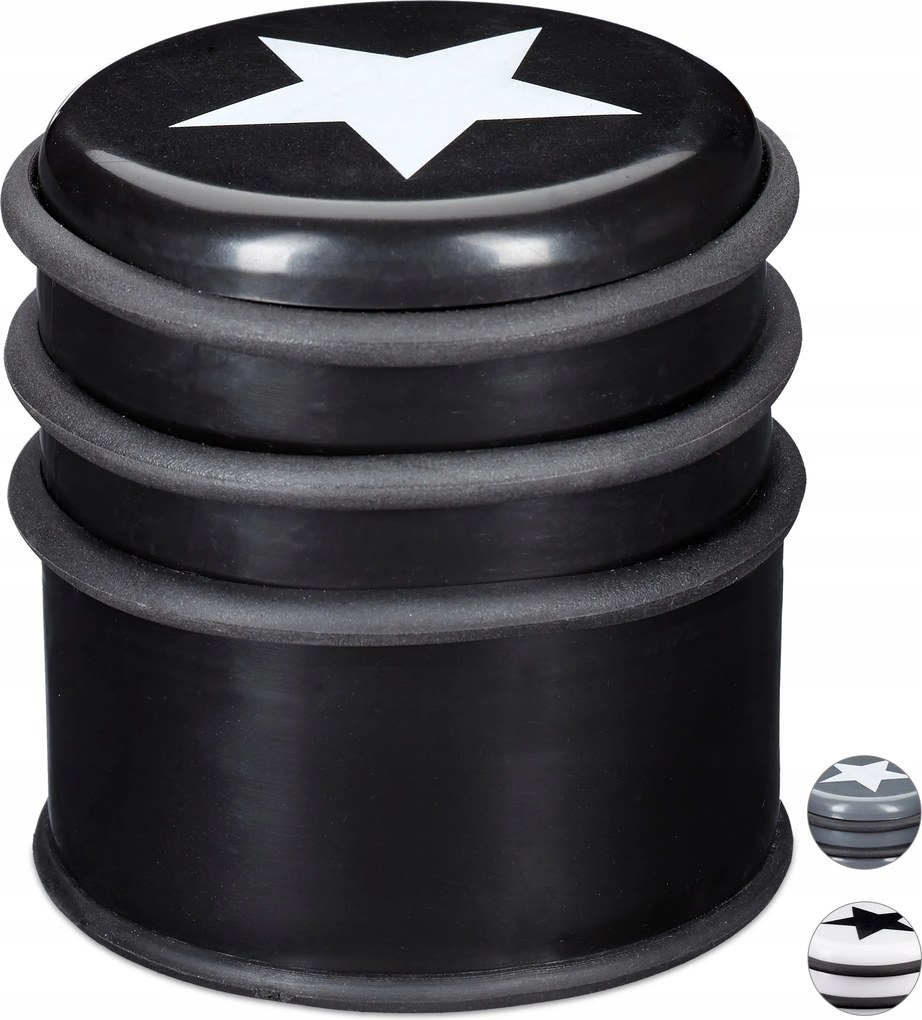 Ütköző szabadon álló ajtó stopper Relaxdays fekete/ r126