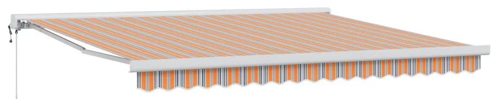 Automatikus Behúzható Napellenző, Többszínű Csík, 400x300 cm