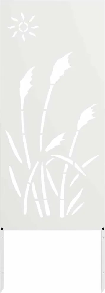 vidaXL Kertvédő vászon Fehér 50 x 140 cm Hidegen hengerelt acél