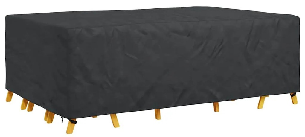 Kültéri bútorhuzat Fekete 300 x 200 x 90 cm 420D