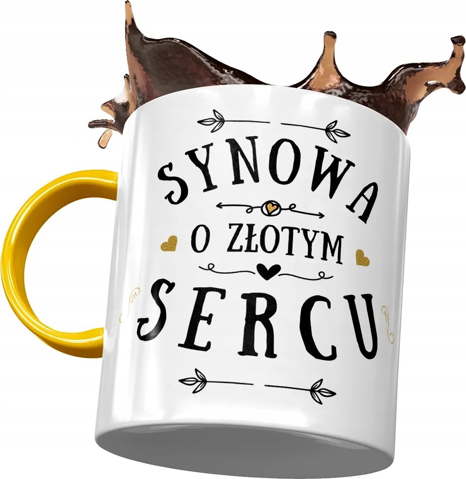 Sárga Bögre Fia Ajándék Nyomtatott Fotóval