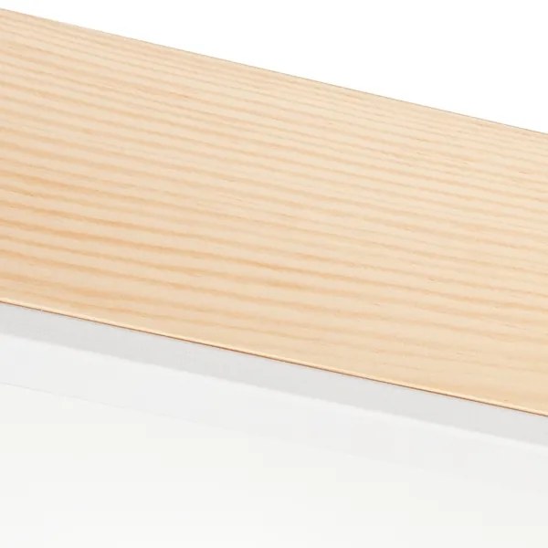 Mennyezeti lámpa NATURAL SQUARE 4xE27/15W/230V 39x39 cm fenyő/fehér