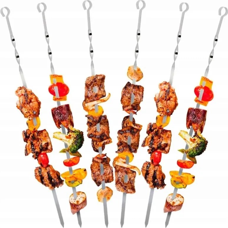 Gombostű Nyárs Fogpiszkáló Nyárs Grill Nyárs Bbq 6DB Acél