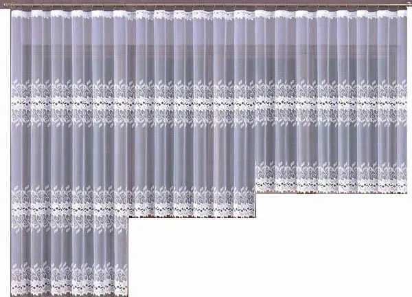 Mg Függöny jacquard 648/107 Fehér magasság 250cm lengyel 0,5m