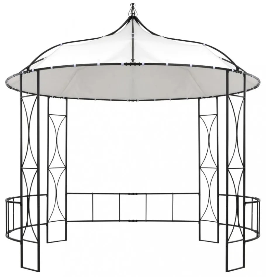 fehér kerek pavilon 300 x 290 cm
