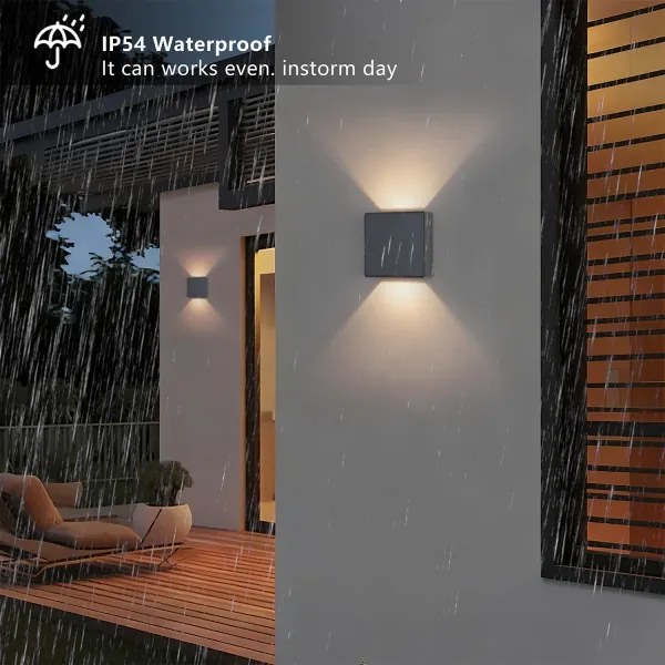 Brilagi - LED kültéri fali lámpa DOUBLERAY LED/6W/230V antracit IP54