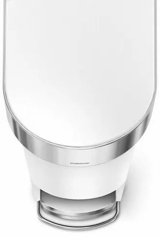Simplehuman keskeny pedálos szemetes 40 l, fehér