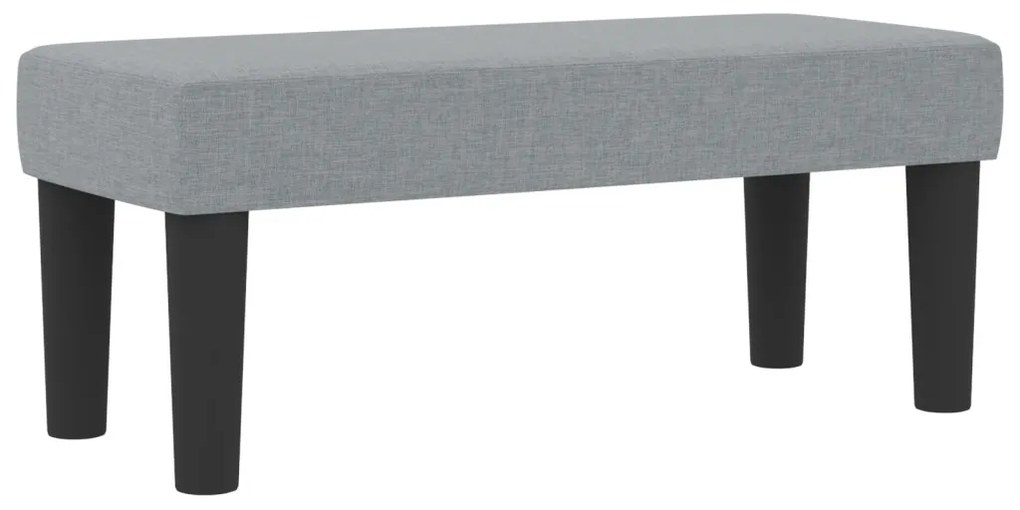 Box Spring Ágy matraccal és pad Light Grey 90x190 cm Szövet
