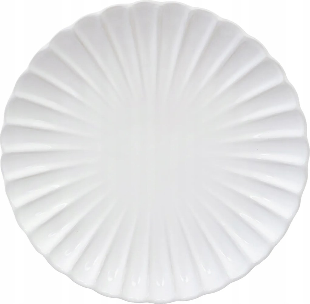 Desszert Tányér Fehér 21CM Kerámia Kerek Tortadíszítő