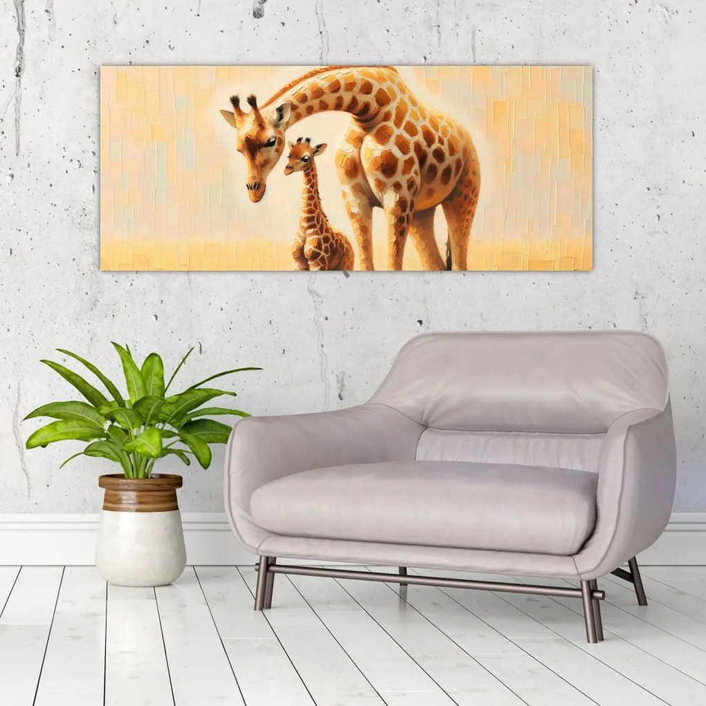 Kép - Zsiráfok (120x50 cm)