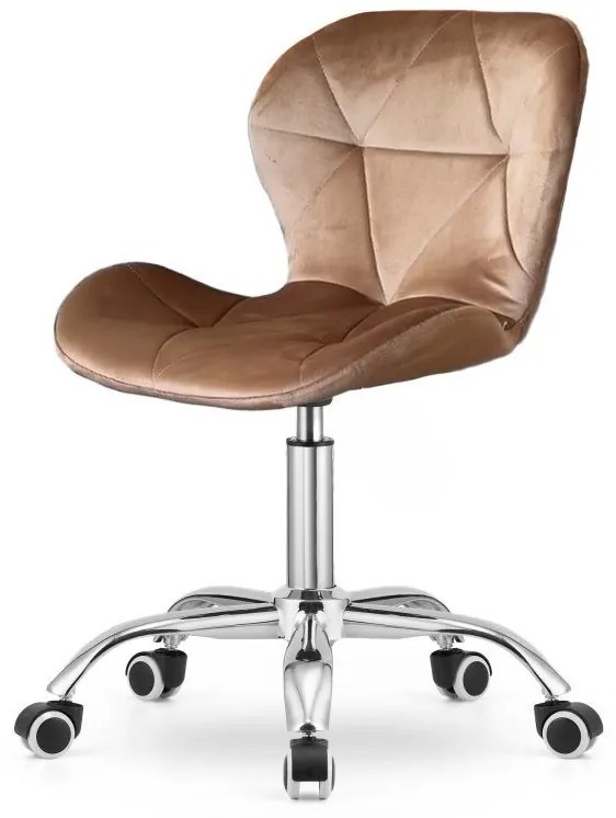 AKCIÓ Világosbarna irodai szék AVOLA VELVET II. osztály