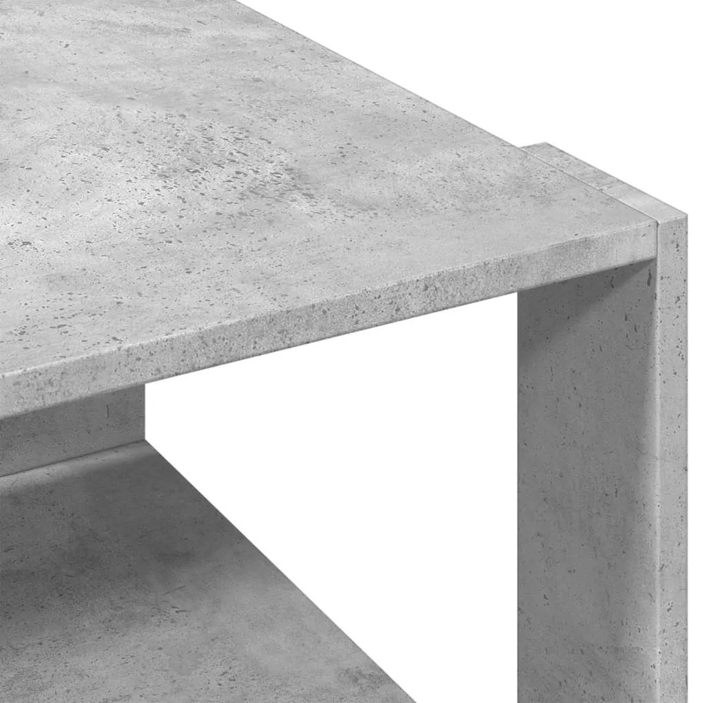 betonszürke szerelt fa dohányzóasztal 51,5 x 51,5 x 30 cm
