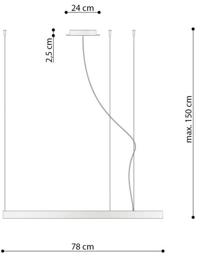 Thoro TH.181 - LED&nbsp; Csillár zsinóron RIO LED&nbsp;/50W/230V CRI95 4000K átm. 78 cm arany