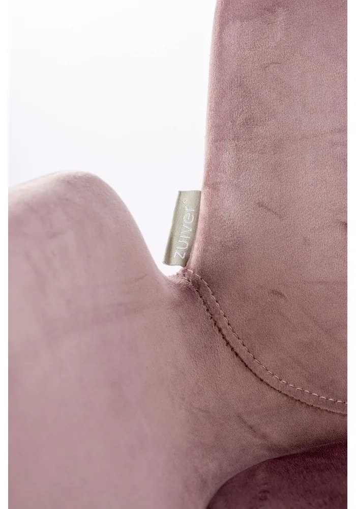 Világos rózsaszín bársony bárszék szett 2 db-os 91,5 cm Brit – Zuiver