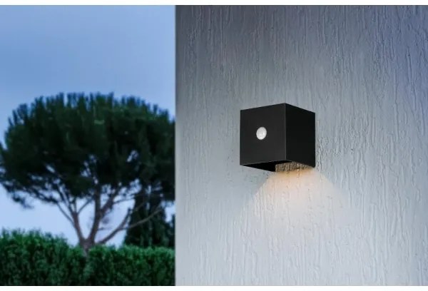 Retlux-LED napelemes fali lámpa érzékelővel LED/1W/3,7V 1200 mAh IP44 fekete