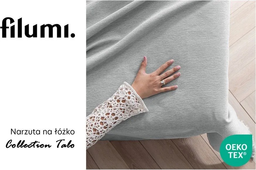 Világosszürke zsenília ágytakaró 220x240 cm Talo – Filumi