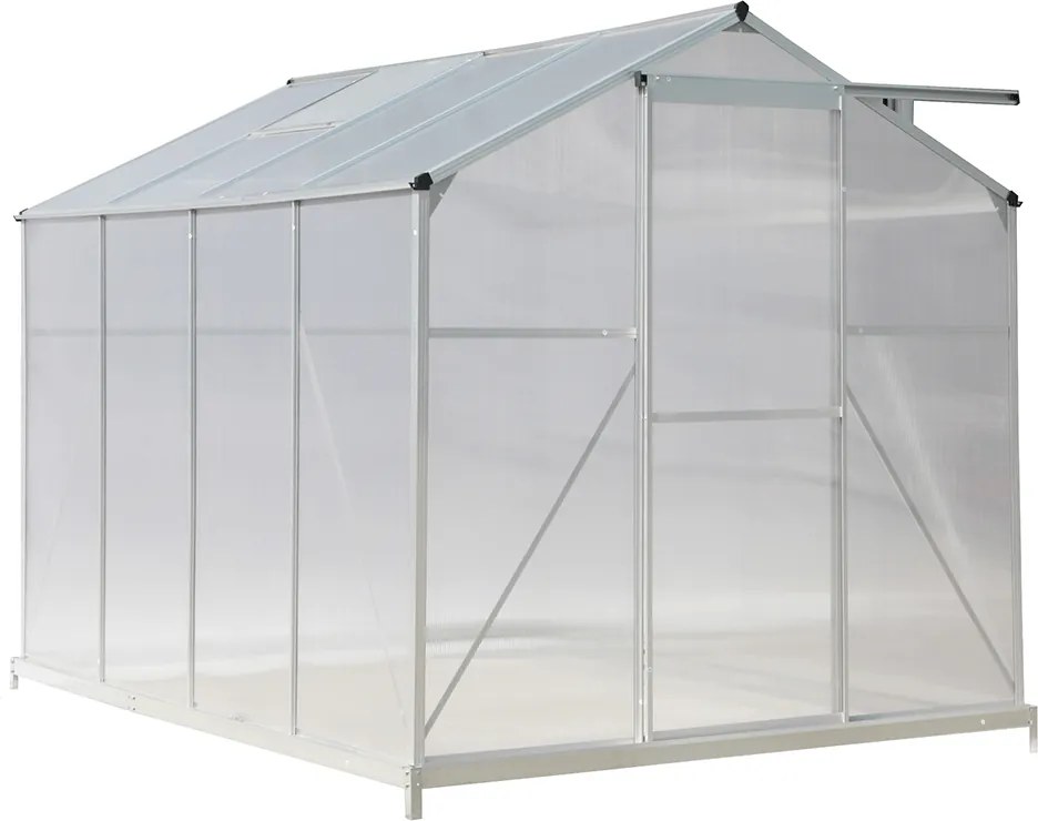 Kerti üvegház, polikarbonát, 190x253,5x219cm , KACEN TYP 3