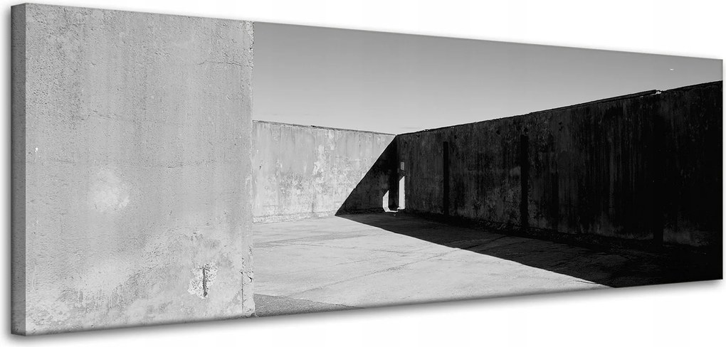 Beton absztrakt vászonkép 120x40 cm