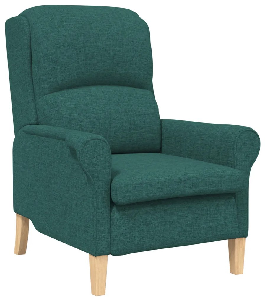 Modern Karosszék Sötét Zöld Szövet, Fa Standard Ergonomikus
