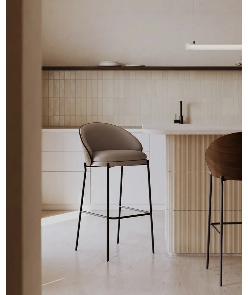 Barna bárszék (ülésmagasság 77 cm) Eamy – Kave Home