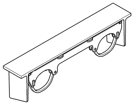 GROHE 18608001 - GROHTHERM 2000 polc, fényes króm